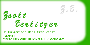 zsolt berlitzer business card